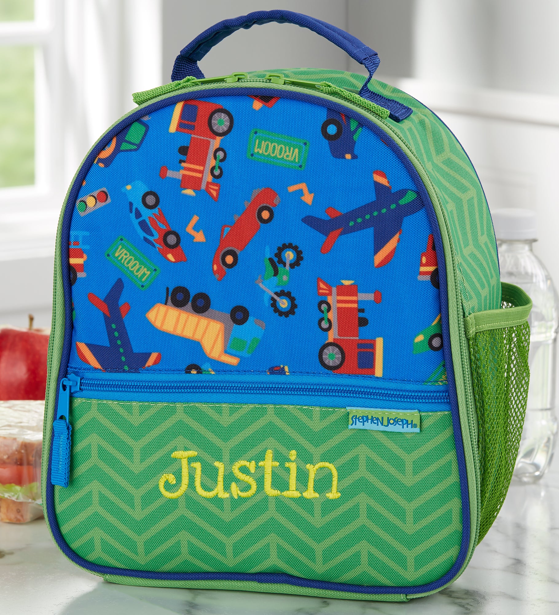 Transportation Print Personalized Lunch Bag by Stephen Joseph